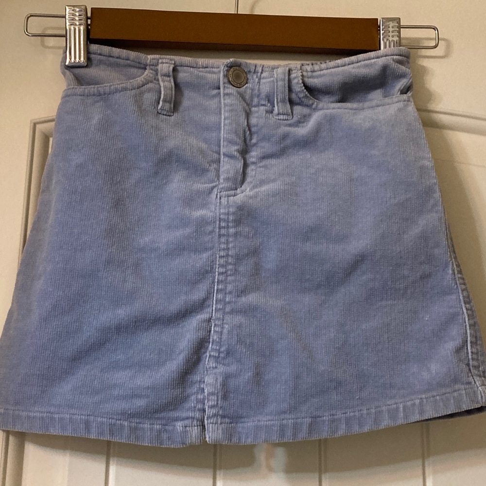 Kids Blue Corduroy Skirt